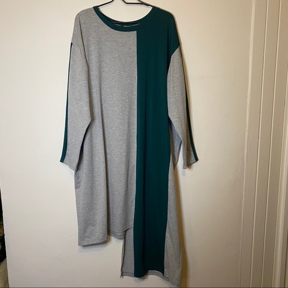 ASOS Dresses & Skirts - ✨asos gray & green long sleeve dress✨